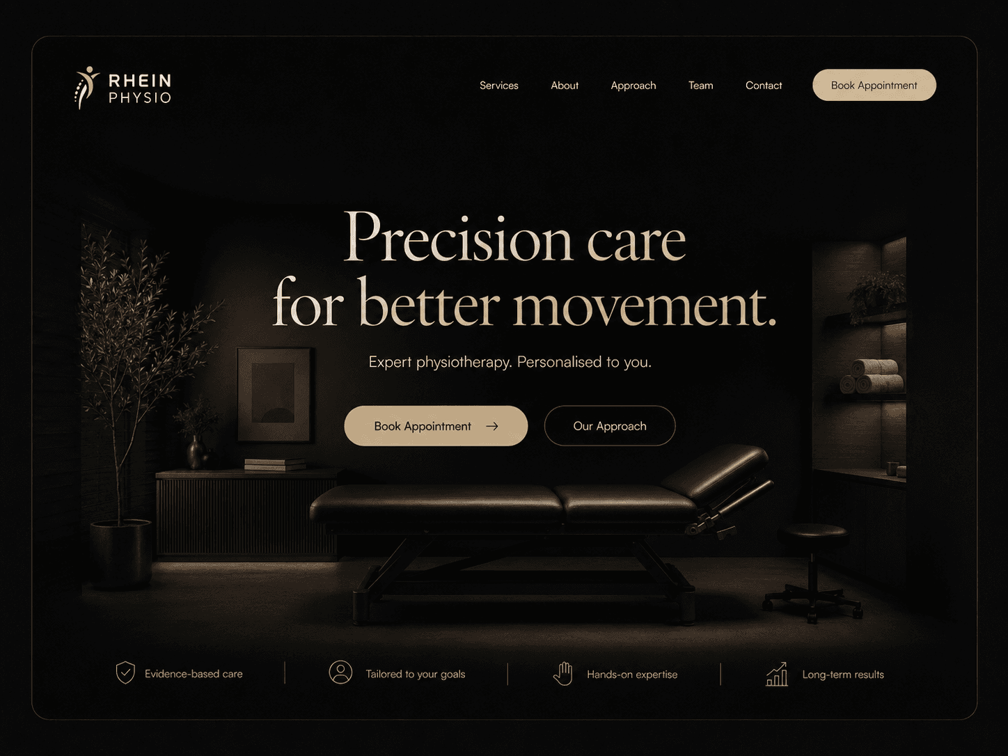 RheinPhysio homepage screenshot